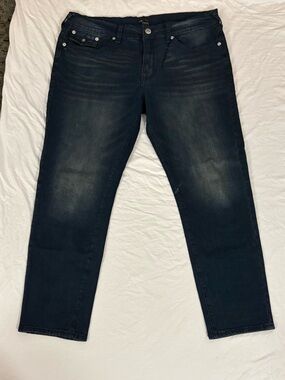 True Religion Geno Jeans Mens Size 40 Blue Relaxed Slim Fit Stretch Cotton Denim